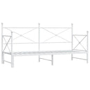 vidaXL Daybed with Trundle without Mattress White 80x200 cm acél