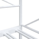 vidaXL Daybed with Trundle without Mattress White 80x200 cm acél