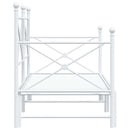 vidaXL Daybed with Trundle without Mattress White 80x200 cm acél