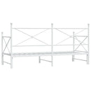 vidaXL Daybed with Trundle without Mattress White 80x200 cm acél