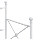 vidaXL Daybed with Trundle without Mattress White 80x200 cm acél