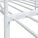 vidaXL Daybed with Trundle without Mattress White 80x200 cm acél