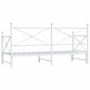 vidaXL Daybed with Trundle without Mattress White 90x200 cm acél