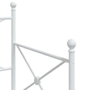 vidaXL Daybed with Trundle without Mattress White 90x200 cm acél
