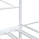 vidaXL Daybed with Trundle without Mattress White 100x190 cm acél