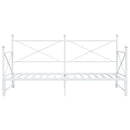 vidaXL Daybed with Trundle without Mattress White 100x190 cm acél