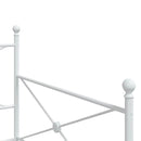 vidaXL Daybed with Trundle without Mattress White 100x190 cm acél