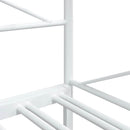 vidaXL Daybed with Trundle without Mattress White 107x203 cm acél