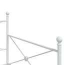 vidaXL Daybed with Trundle without Mattress White 107x203 cm acél