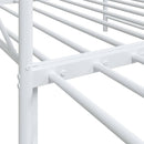 vidaXL Daybed with Trundle without Mattress White 107x203 cm acél