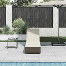 vidaXL barna polyrattan napozóágy párnákkal 55x200x25,5 cm