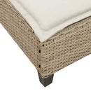 vidaXL bézs polyrattan napozóágy párnákkal 55x200x25,5 cm