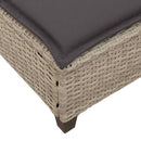 vidaXL világosszürke polyrattan napozóágy párnákkal 55x200x25,5 cm
