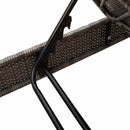 vidaXL szürke polyrattan napozóágy párnákkal 55x200x25,5 cm