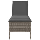 vidaXL szürke polyrattan napozóágy párnával 55x200x44 cm