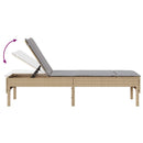 vidaXL bézs polyrattan napozóágy párnával 55x200x44 cm