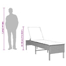 vidaXL bézs polyrattan napozóágy párnával 55x200x44 cm