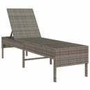 vidaXL szürke polyrattan napozóágy párnával 55x200x44 cm