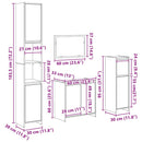 vidaXL 4 részes betonszürke szerelt fa fürdőszobai bútorszett