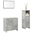 vidaXL 3 részes betonszürke szerelt fa fürdőszobai bútorszett