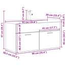 vidaXL fürdőszobai mosdószekrény beépített medencével és csapteleppel