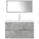 vidaXL 3 részes betonszürke szerelt fa fürdőszobai bútorszett