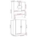 vidaXL 2 db betonszürke szerelt fa mosógépszekrény