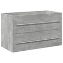 vidaXL 2 részes betonszürke szerelt fa fürdőszobai bútorszett