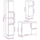 vidaXL 3 részes betonszürke szerelt fa fürdőszobai bútorszett