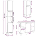 vidaXL 3 részes betonszürke szerelt fa fürdőszobai bútorszett