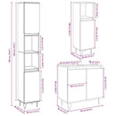 vidaXL 3 részes betonszürke szerelt fa fürdőszobai bútorszett