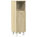 vidaXL 3 részes sonoma tölgyszínű szerelt fa fürdőszobai bútorszett