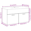 vidaXL sonoma tölgy fürdőszobai mosdószekrény beépített mosdókagylóval