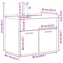 vidaXL mosdószekrény beépített medencével csapteleppel Sonoma tölgyfa