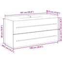 vidaXL 2 részes sonoma tölgyszínű szerelt fa fürdőszobai bútorszett