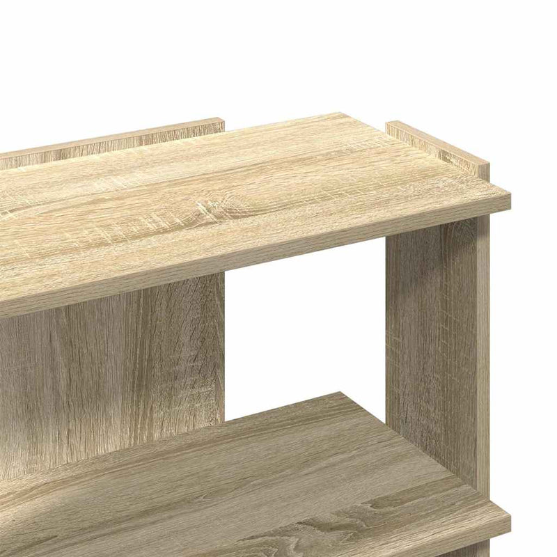 vidaXL 3 szintes sonoma tölgy színű szerelt fa könyvespolc 60x30x60 cm