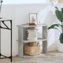 vidaXL 3 szintes betonszürke szerelt fa könyvespolc 60x30x60 cm