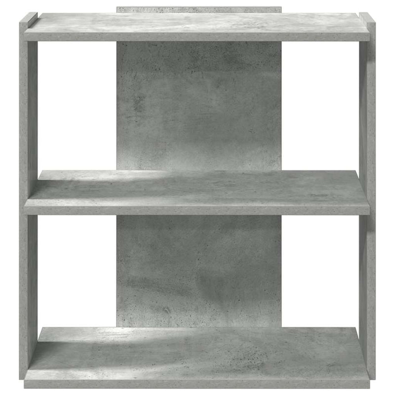 vidaXL 3 szintes betonszürke szerelt fa könyvespolc 60x30x60 cm