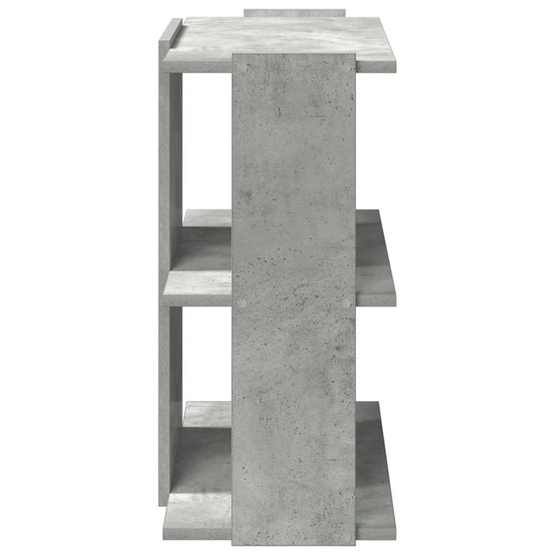 vidaXL 3 szintes betonszürke szerelt fa könyvespolc 60x30x60 cm
