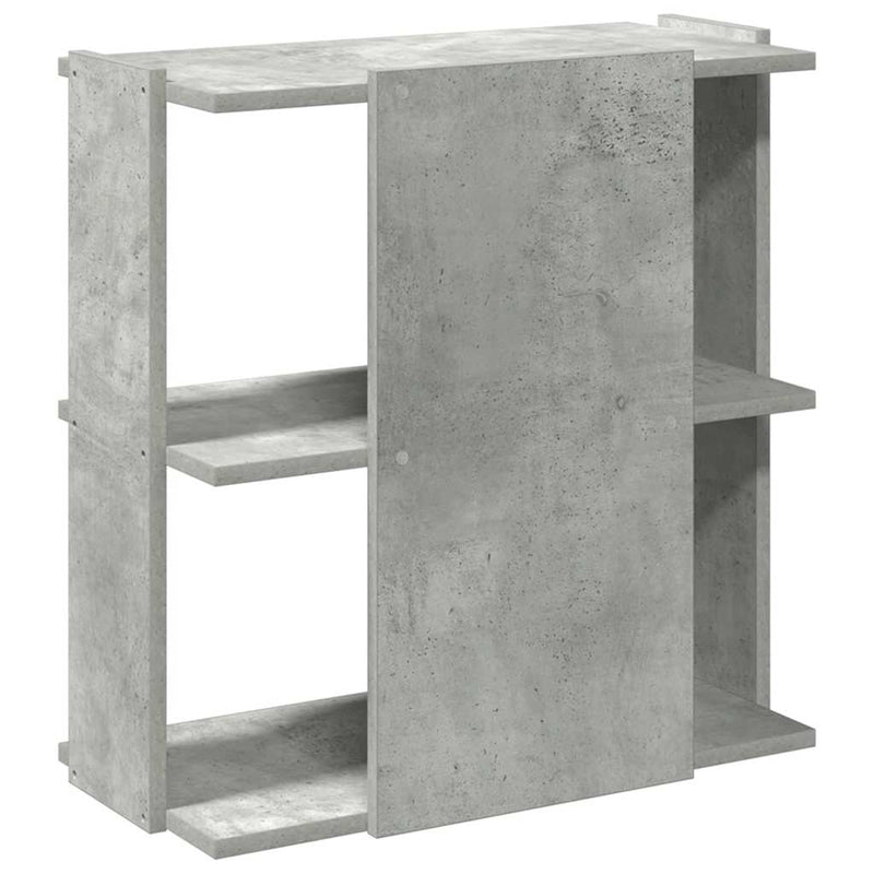 vidaXL 3 szintes betonszürke szerelt fa könyvespolc 60x30x60 cm