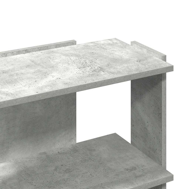 vidaXL 3 szintes betonszürke szerelt fa könyvespolc 60x30x60 cm
