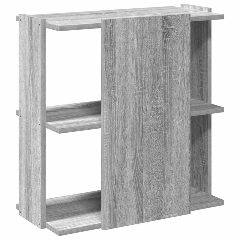 vidaXL 3 szintes szürke sonoma színű szerelt fa könyvespolc 60x30x60cm