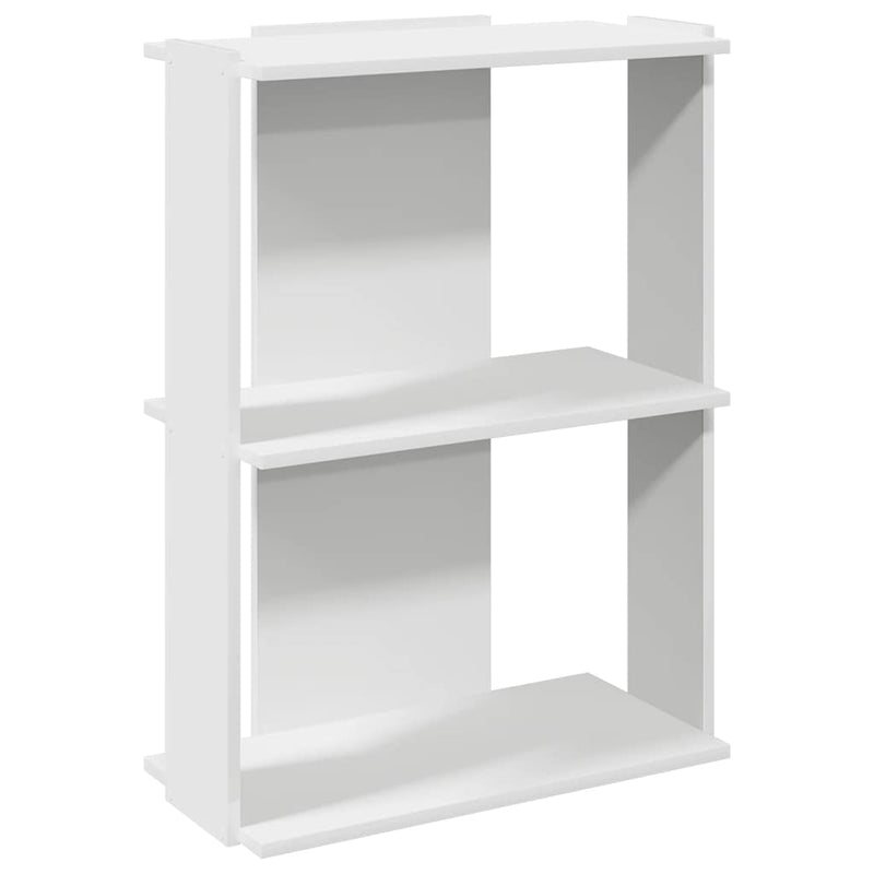 vidaXL 3 szintes fehér szerelt fa könyvespolc 60x30x80 cm