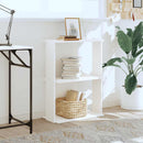 vidaXL 3 szintes fehér szerelt fa könyvespolc 60x30x80 cm