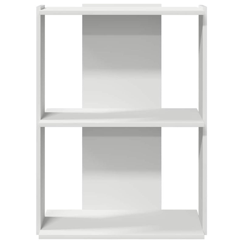 vidaXL 3 szintes fehér szerelt fa könyvespolc 60x30x80 cm