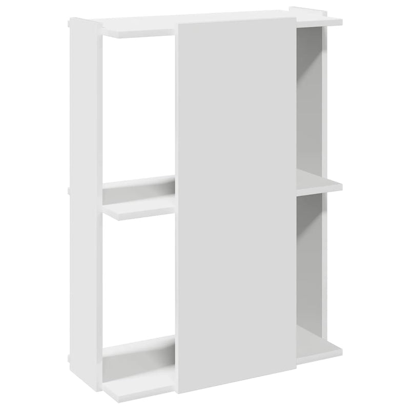vidaXL 3 szintes fehér szerelt fa könyvespolc 60x30x80 cm