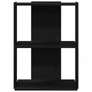 vidaXL 3 szintes fekete szerelt fa könyvespolc 60x30x80 cm