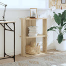 vidaXL 3 szintes sonoma tölgy színű szerelt fa könyvespolc 60x30x80 cm