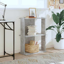 vidaXL 3 szintes betonszürke szerelt fa könyvespolc 60x30x80 cm