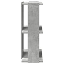 vidaXL 3 szintes betonszürke szerelt fa könyvespolc 60x30x80 cm